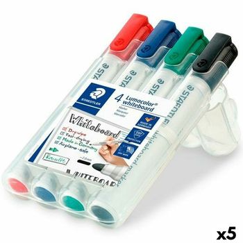 Set De Marcadores Staedtler Lumocolor Pizarra Blanca 4 Piezas (5 Unidades)