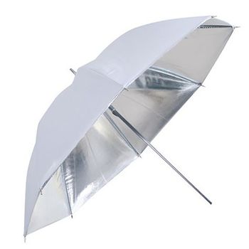 Paraguas Reflector Blanco/plata 109cm - 3 Piezas Sm-04 Bresser