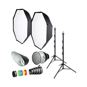 Set De Accesorios Y Modificadores De Flash De Estudio Bresser