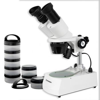 Microscopio Erudit Icd (30.5) Bresser + Regalo Recipientes Para Muestras