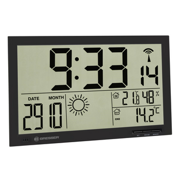 Reloj De Pared Meteorológico Bresser Mytime Jumbo Lcd