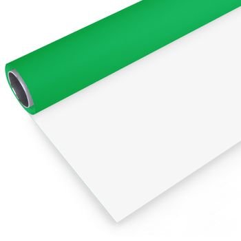 Rollo De Fondo Estudio Fotografía Vinilo 2x3m Verde/blanco Bresser