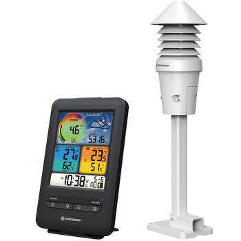 Estación Meteorológica Wifi A Color Con Sensor De Luz/uv 4 En 1 Bresser