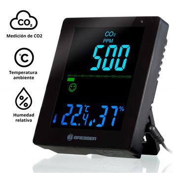 Medidor Detector De Concentración De Co2 Modelo Smile Para Asegurar Una Correcta Calidad Del Aire