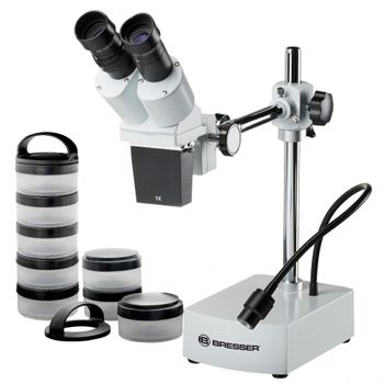 Microscopio Estereomicroscopio Biorit Icd Cs Led Bresser + Regalo Recipientes Para Muestras