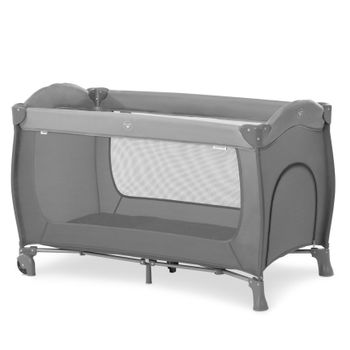 Cuna de viaje plegable para bebés hasta 15kg HOMCOM 124x66x77,5cm gris