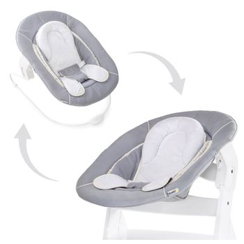 Hauck Alpha Plus - Trona evolutiva madera - Trona bebe con arnés y cojín -  Trona convertible (Blanco) : : Bebé