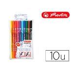 Rotulador Herlitz My-pen Doble Punta 0 5/4 Mm Blister De 10 Colores Surtidos