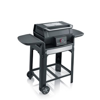 Barbacoa Grill Eléctrica Pantalla Oled Digital Sevo Gts Soporte Carrito Pg 8107 Severin