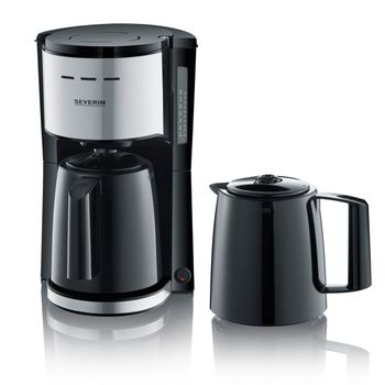 Cafetera Con Dos Jarras Termo 1000 W Negro Ka 9308 Severin