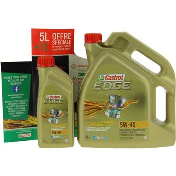 Aceite de motor CASTROL EDGE 5W-40 1L - ref. 1535FA - al mejor precio -  Oscaro