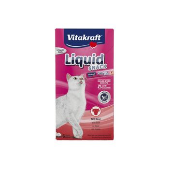 Vitakraft Cat Liquid Snack Ternera 6uds