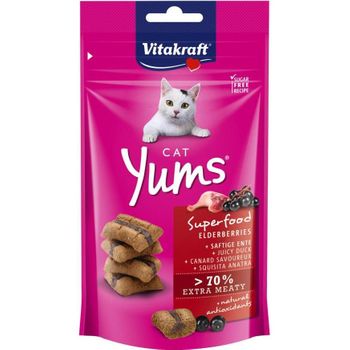 Vitakraft Cat Yums Superfood Bayas De Sauco 40 Gr Snack Para Gatos