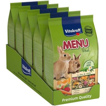 Menú Completo De Comida Para Conejos Enanos - Lote De 5x800g Vitakraft