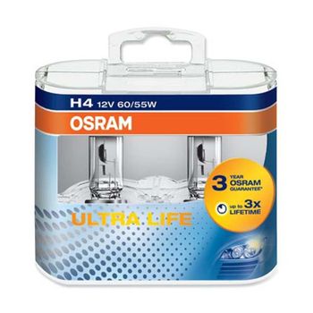 Mt-oult4-duo - Halogen Osram Ultra Life H4 12v 60/55w Duo.