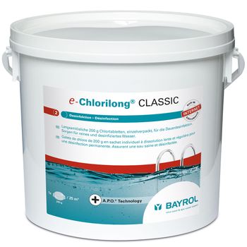 Bayrol Guijarro De Cloro Lento 250g 5kg - Chlorilong Classic