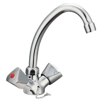 Grifo Mezclador Bimando Para Lavabo Savino Cromado Schütte