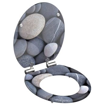 Asiento De Inodoro Con Cierre Suave Grey Stone Schütte