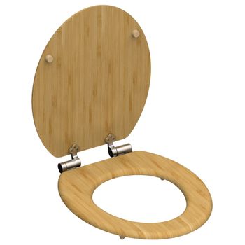 Taburete para Inodoro Bambu, Altura Ajustable 17-24cm, Taburete Baño con  Tratamiento Acolchado Antideslizante, Taburete Escalon