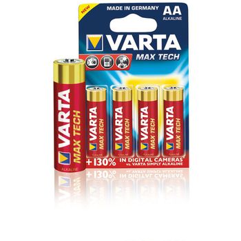 Pilas Alcalinas Aa/lr6 1.5 V Maxitech En Blíster De 4 Pcs Varta