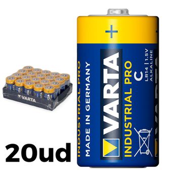 Pack 20 Pilas Lr14 C Varta Industrial Pro