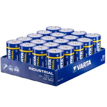 Pack 20 Uds Pila Lr14 C Alcalina Varta Industrial Alta Potencia