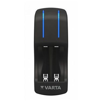 Cargador + Pilas Recargables Varta Pocket Negro