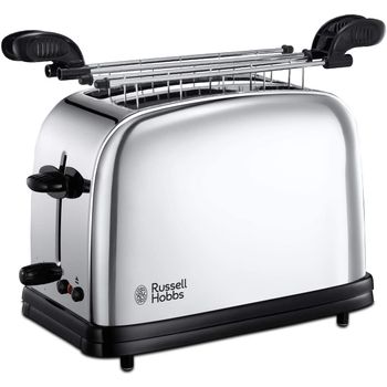 Russell Hobbs 23310-57 - Tostadora Victory Retro 2 Ranuras -1200 W - Acero Brillante