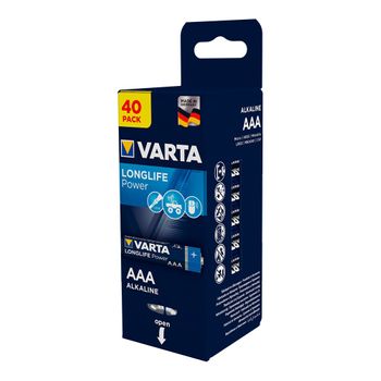 Pila Varta Longlife Aaa Lr03 (pack 40uni Granel) 4,5x11x5cm