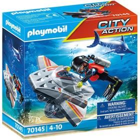 Playmobil 70145 Rescate Marítimo: Scooter De Buceo En Op