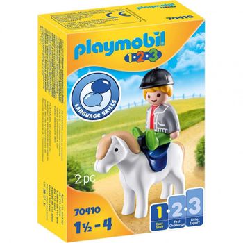 70410 Niño Con Pony, Playmobil 1.2.3