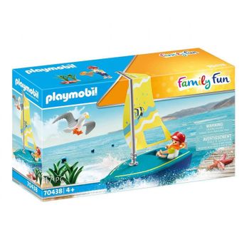 70438 Playmo Beach Hotel Niño Con Velero, Playmobil Family Fun