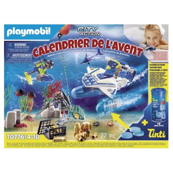 70776 Playmobil Calendario De Adviento Juego De Baño Oficiales De Policía Misión Acuática