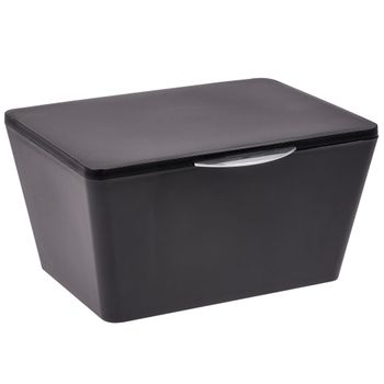 Caja Para Baño Con Tapa, Negro