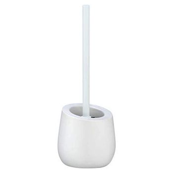 Escobilla De Baño Con Soporte Cerámica Wenko Badi 13,5x38x13,5 Cm Blanco