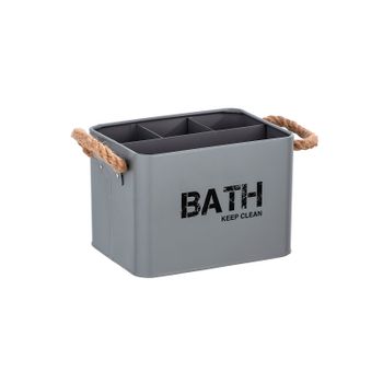 Cesta De Baño Con Compartimentos Gara Wenko Gris