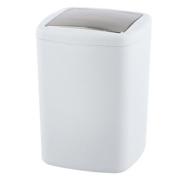 Cubo Con Tapa Abatible Cierre Lento Wenko Barcelona 8,5l Blanco