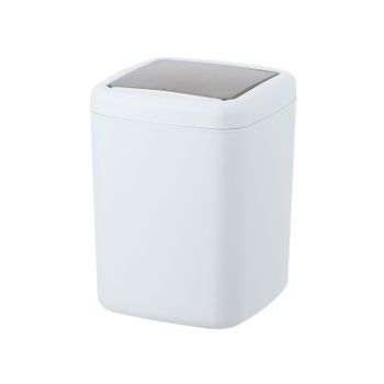 Cubo Con Tapa Abatible 3 Litros, Wenko Blanco