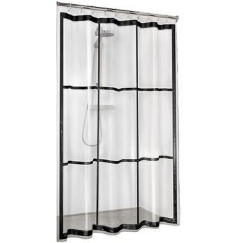 Cortina De Ducha Transparente Polietileno Eva 180 X 180 Cm (12 Unidades)  con Ofertas en Carrefour