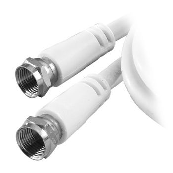 Vivanco 10m Receiver Connection Cable 10m Blanco - Cable Coaxial (10 M, Macho/macho, Blanco)