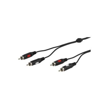 Cable Vivanco 46013 2 Conectores Rca Negro 2.5 Metros