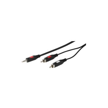 Cable Vivanco 46030  3.5mm Macho Negro 150cm 2xrca