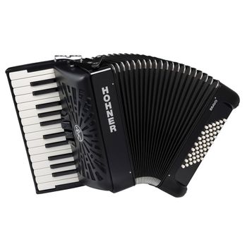 Acordeon De Piano Cromatico Hohner Bravo Ii 48 Negro 2019 (silentkey)