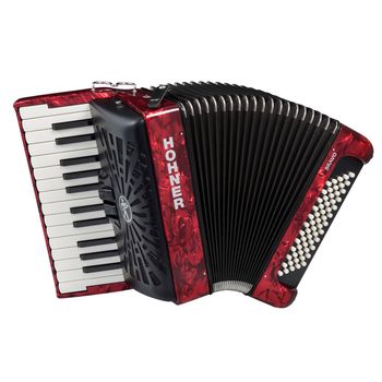 Acordeon De Piano Cromatico Hohner Bravo Ii 60 Rojo 2019 (silentkey)