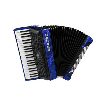 Acordeon De Piano Cromatico Hohner Bravo Iii 96 Azul 2019 (silentkey)