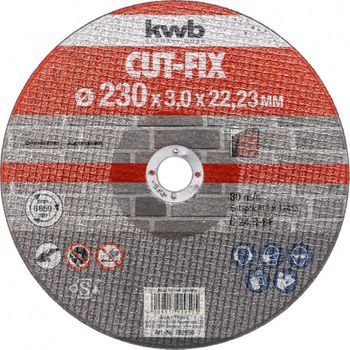 Disco Corte Cut-fix,piedra 230x3x22mm Kwb