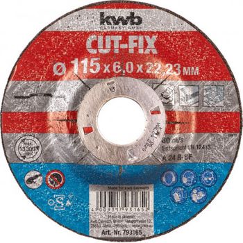 Disco Desbaste Cutfix Metal 125x6x22 Mm Kwb