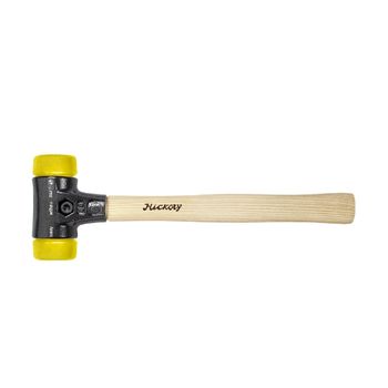 Wiha Martillo De Cara Blanda Safety Semiduro/semiduro Con Mango De Madera Hickory, Cabezal Redondo (26642)