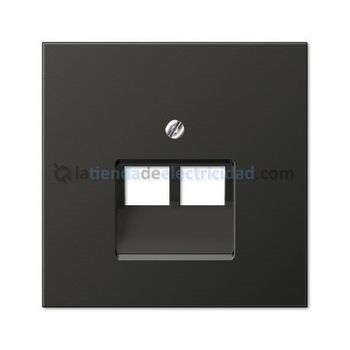 Tapa Doble Para Toma De Teléfono O Datos Rj11-rj45 Antracita Jung Al 2969-2 Ua An