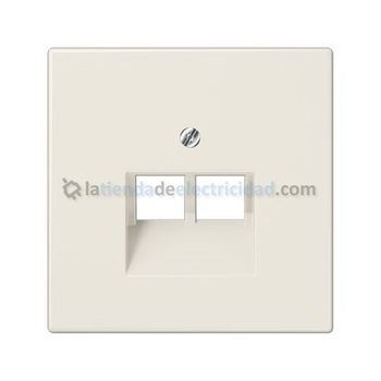 Tapa Doble Para Toma De Teléfono O Datos Rj11-rj45 Marfil Jung Ls 969-2 Ua